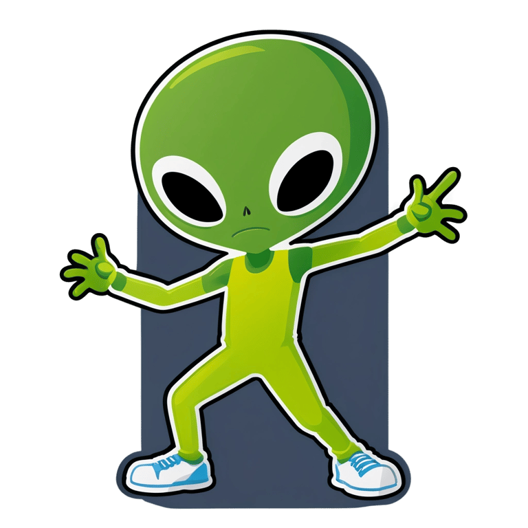 genmoji：绿色外星人在锻炼