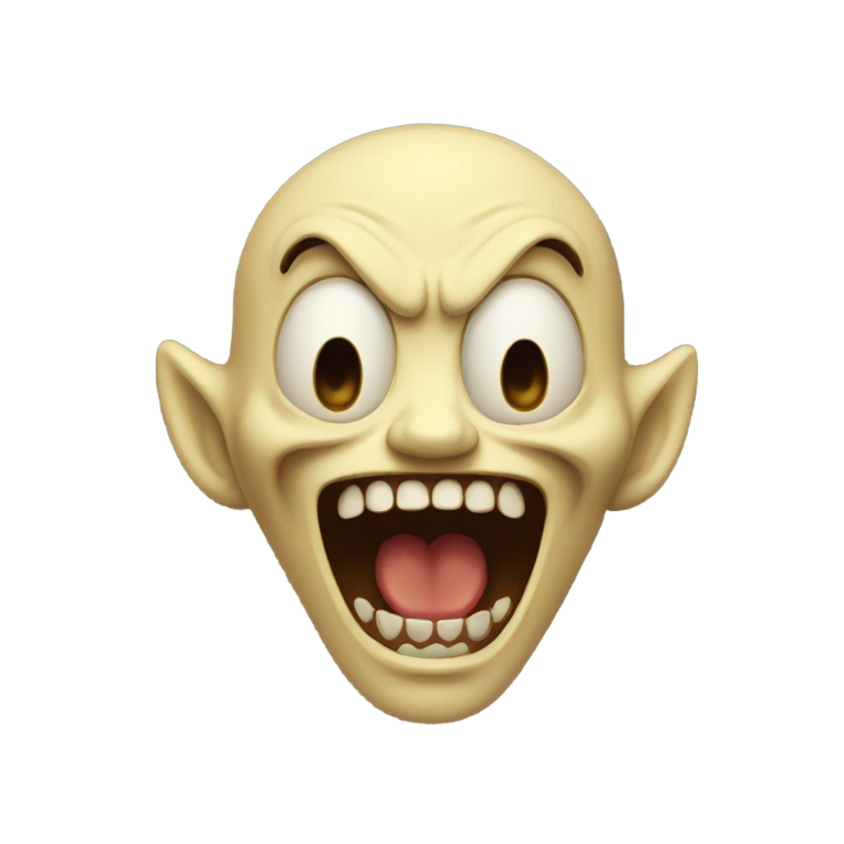 絵文字：叫びの悪魔が微笑む