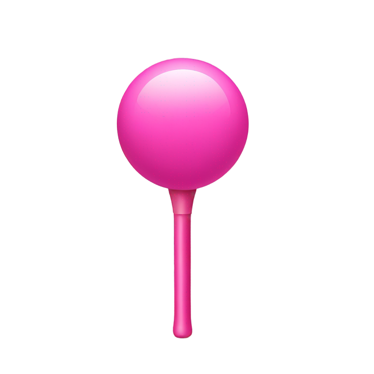 絵文字：ピンクの棒とその基部にある2つのピンクのボール