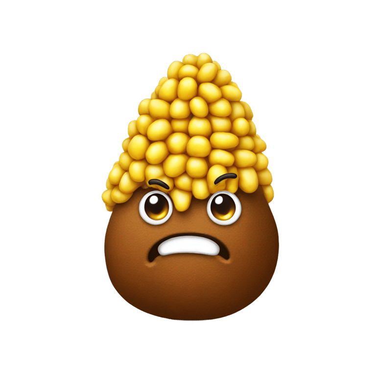 genmoji: poop with corn