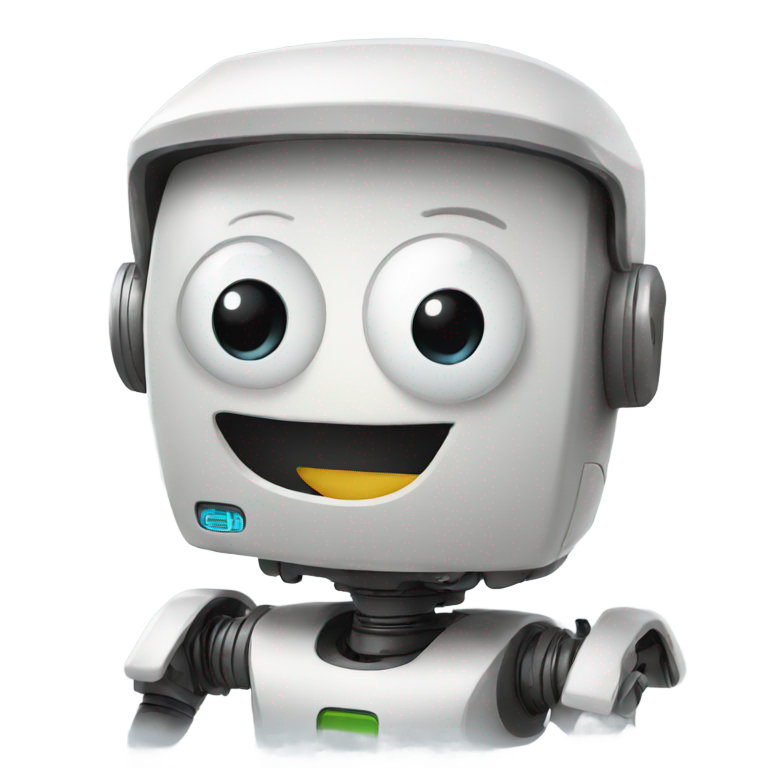 絵文字：幸せな数字ロボット