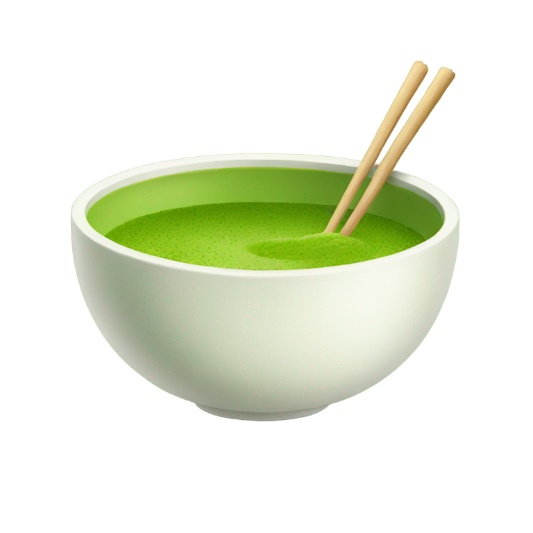 genmoji: Matcha bowl