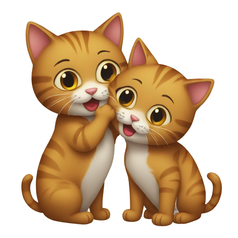 genmoji：两只猫咪亲吻