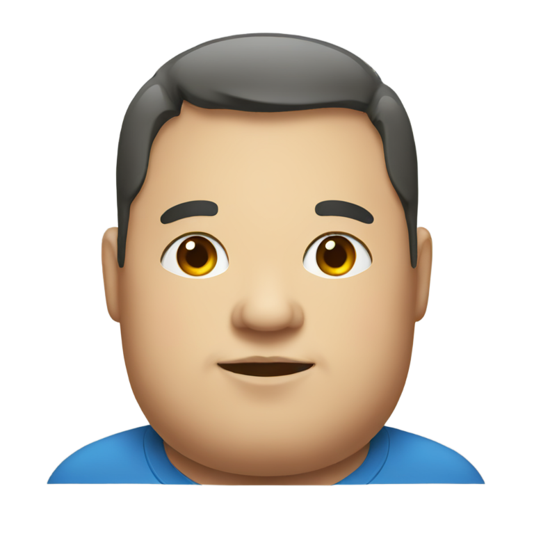 genmoji: a tall and obese person