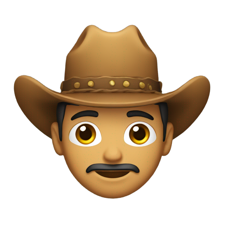 genmoji : Un homme latino avec un chapeau de cowboy qui est gay