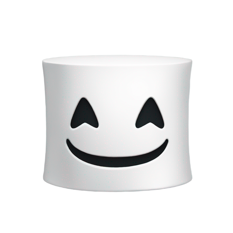 絵文字：Marshmello smiley face