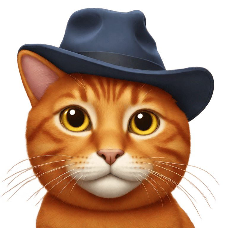 絵文字：a red cat with a hat