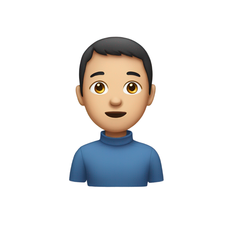 genmoji: a person with a prominent cleft chin