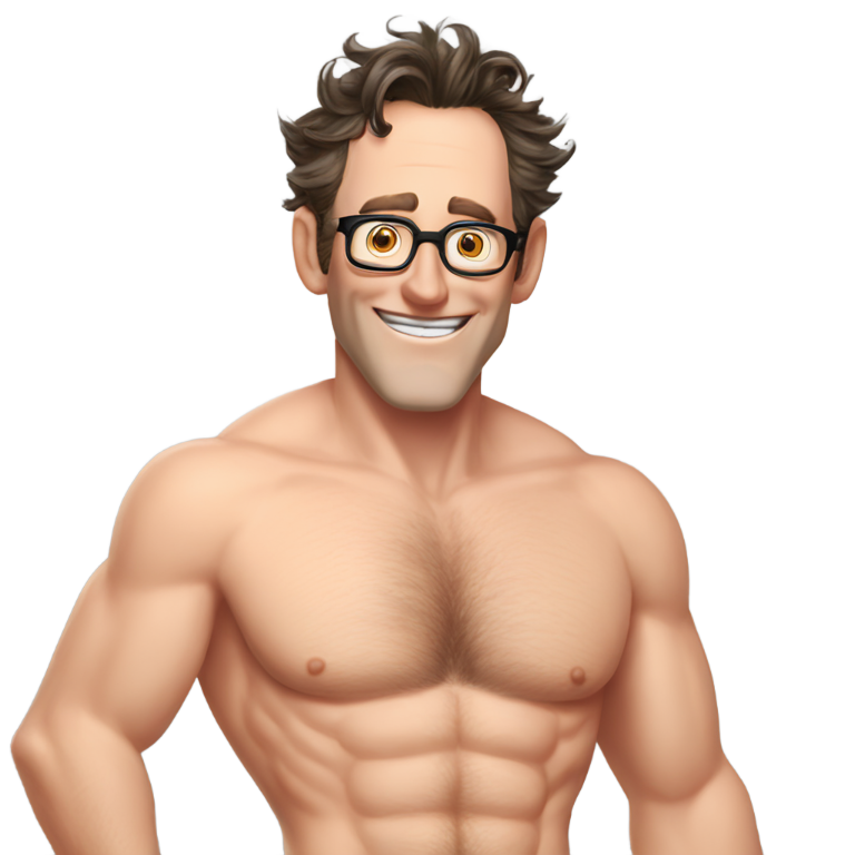 genmoji : Tom Kenny sans chemise