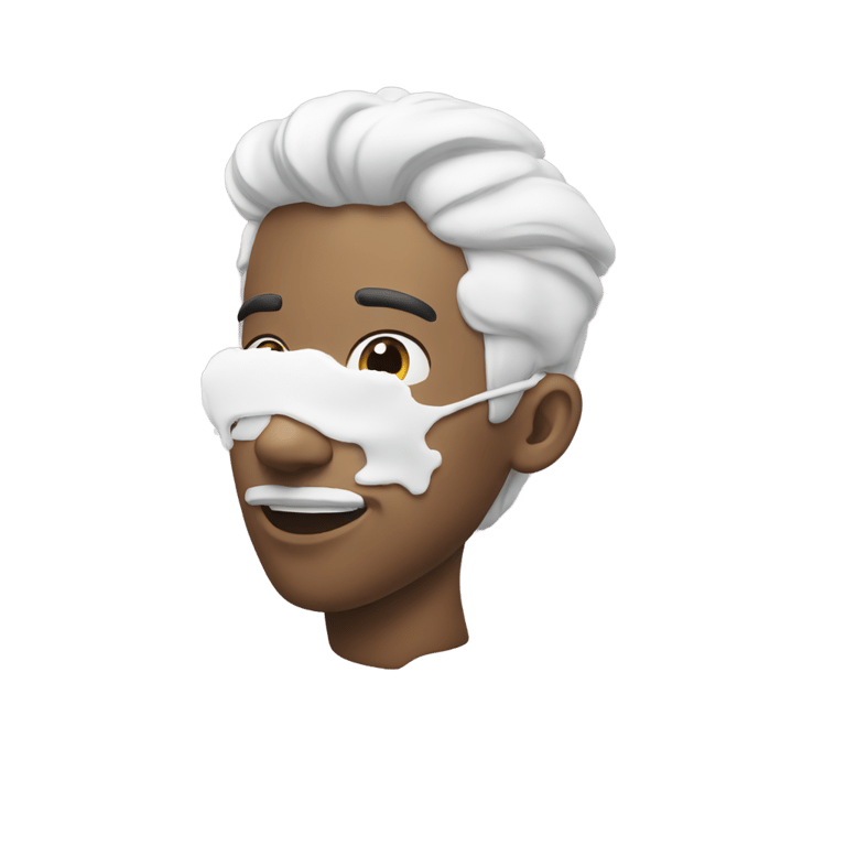 genmoji：A cool dude, with a white powder on his face