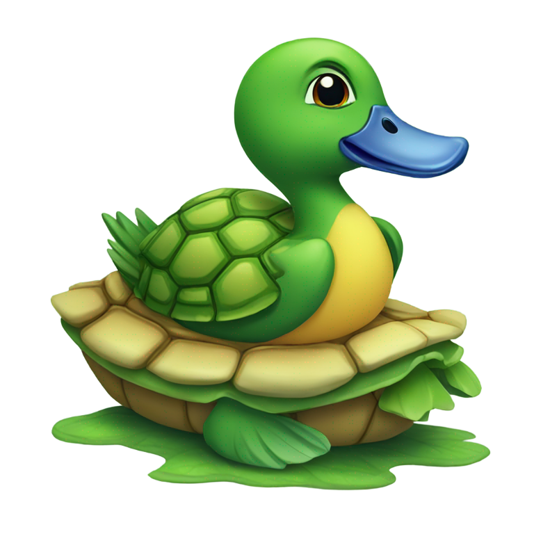 genmoji: duck turtle cute fantasy