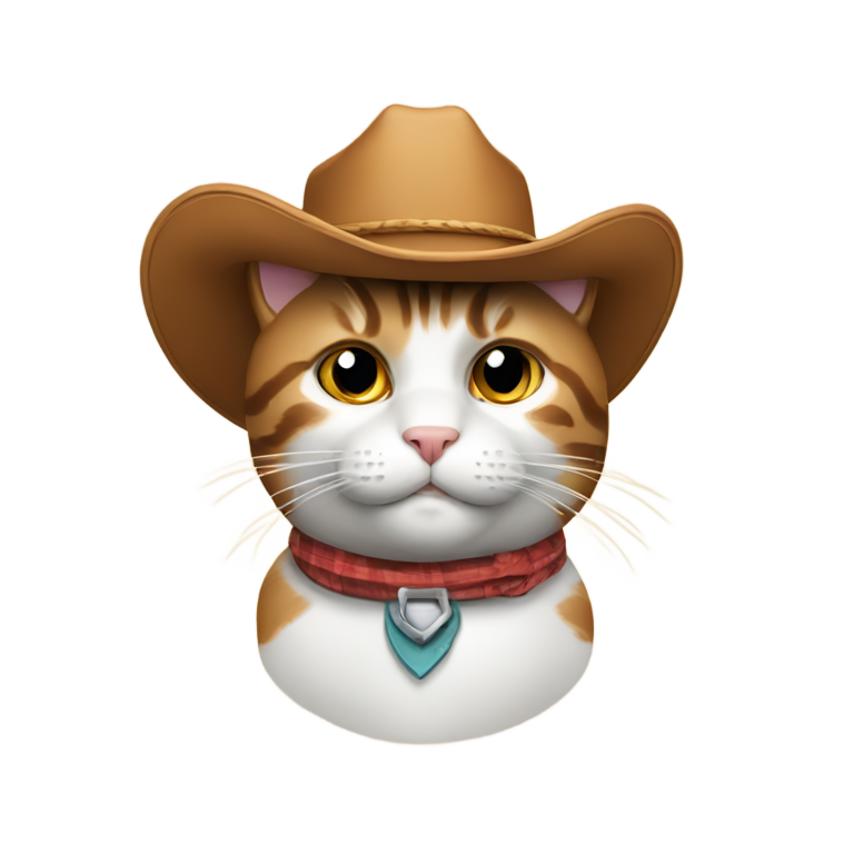 絵文字：カウボーイハットをかぶった猫