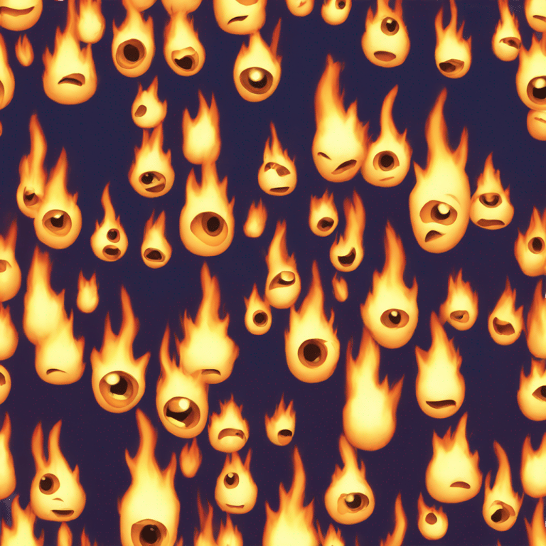 genmoji : burning eyes