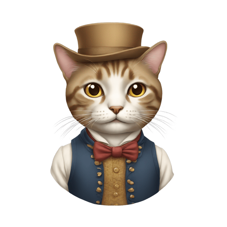 genmoji：老式服装的猫