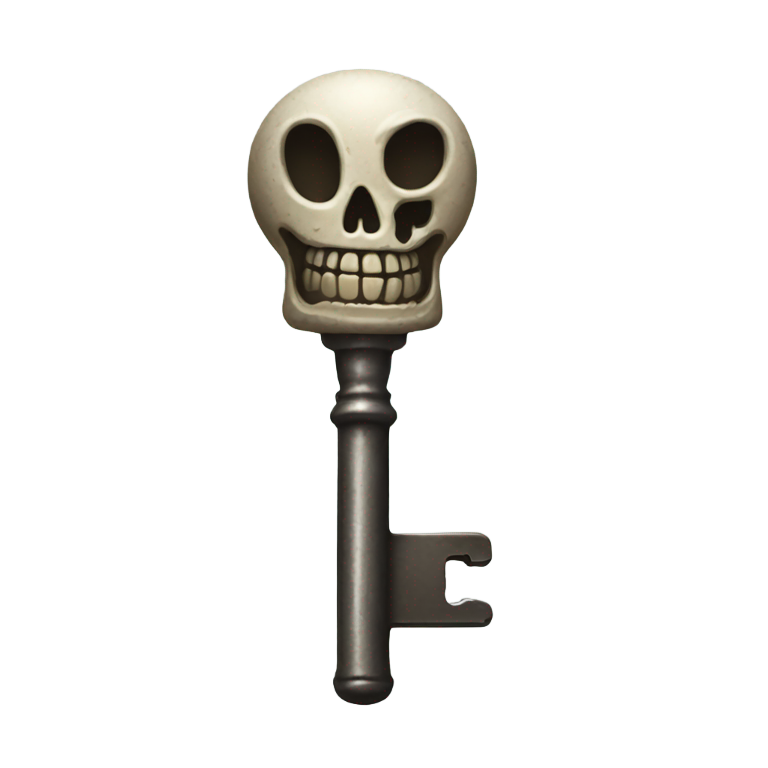 genmoji : une clé squelette en colère mais pas de clé