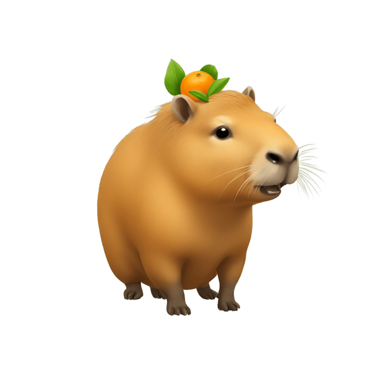 genmoji：头顶上有个小柑橘的河狸
