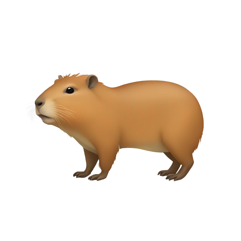 絵文字：Capybara full body
