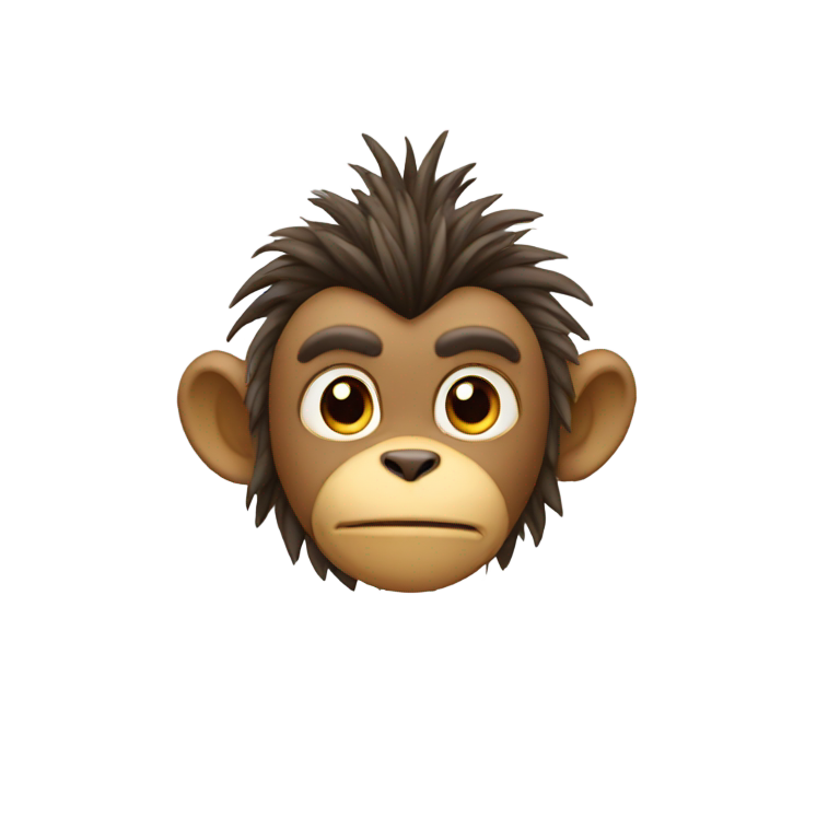 genmoji : Singe Mohawk nommé José