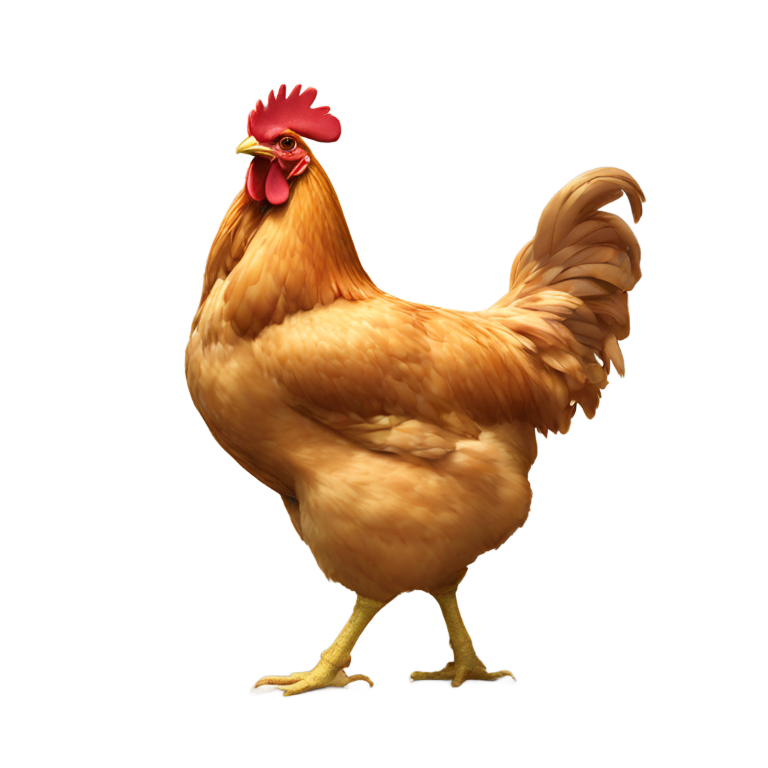 genmoji : Une poule qui twerke avec son gros derrière