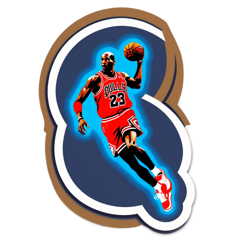 genmoji : Michael Jordan en gardien de but