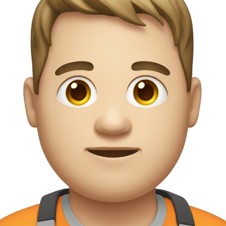genmoji : Un homme à mobilité réduite et obèse