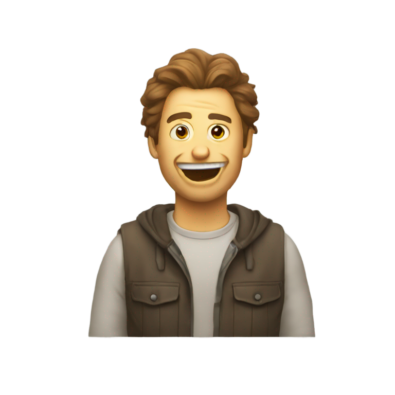genmoji：假笑的讽刺男