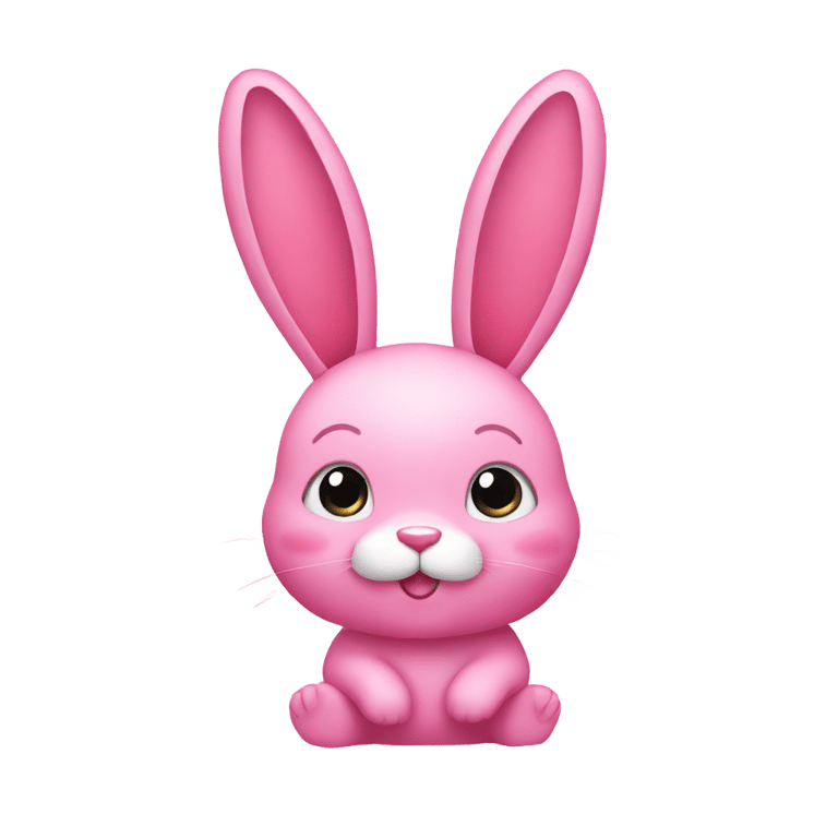 絵文字：Draw a pink bunny