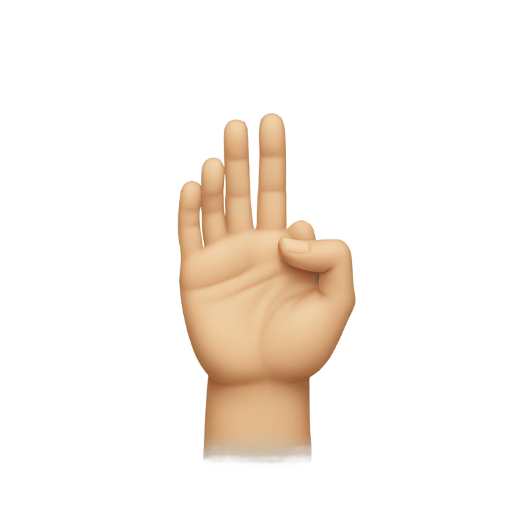 genmoji : hand, gesture upward, fingers together