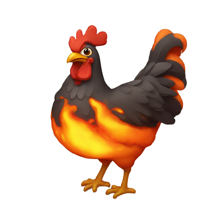 genmoji : Lava chicken