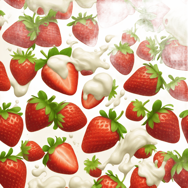絵文字：Strawberries with cream