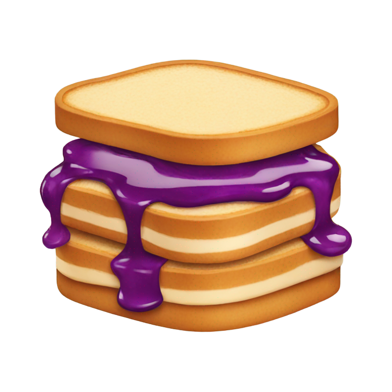 絵文字：ピーナッツバターとジャムのサンドイッチ