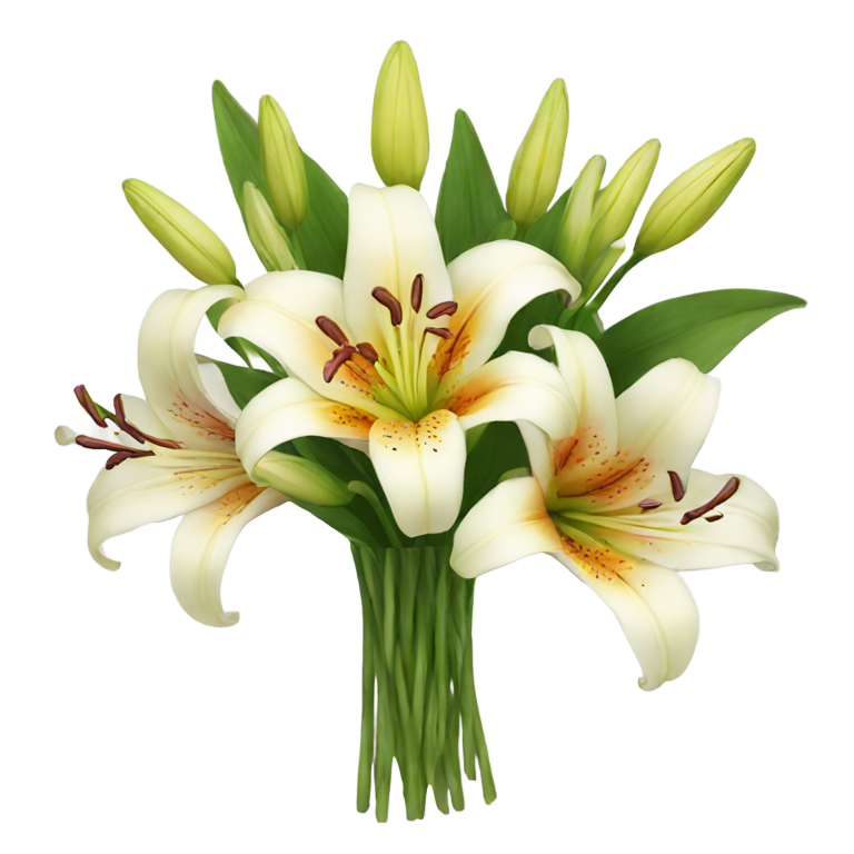 genmoji：百合花束