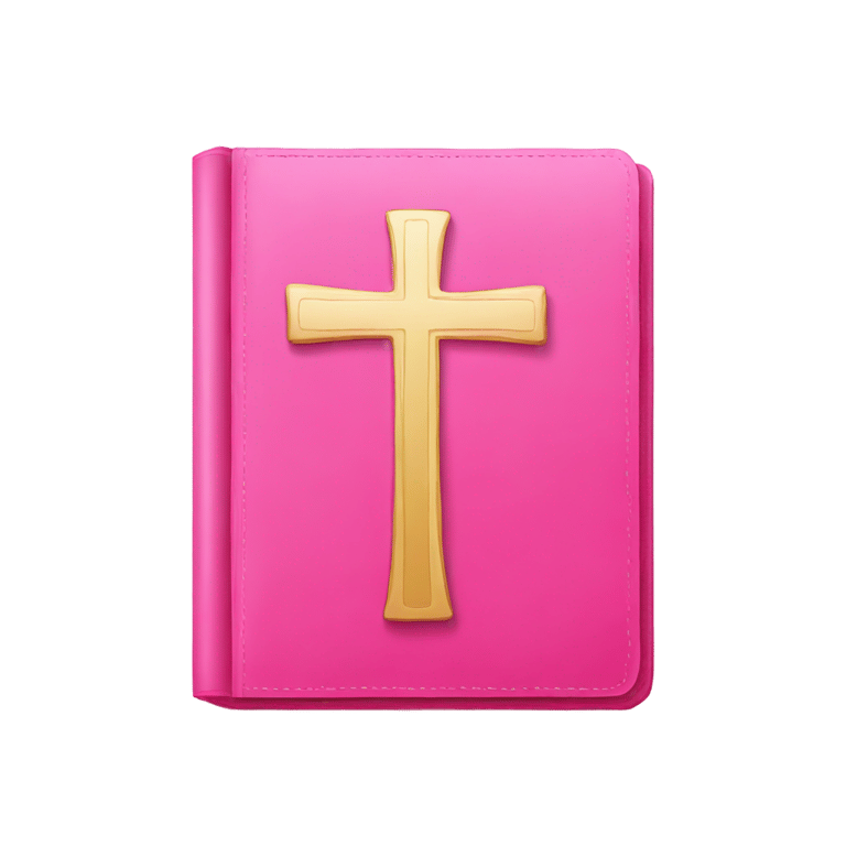 絵文字：Pink bible and cross