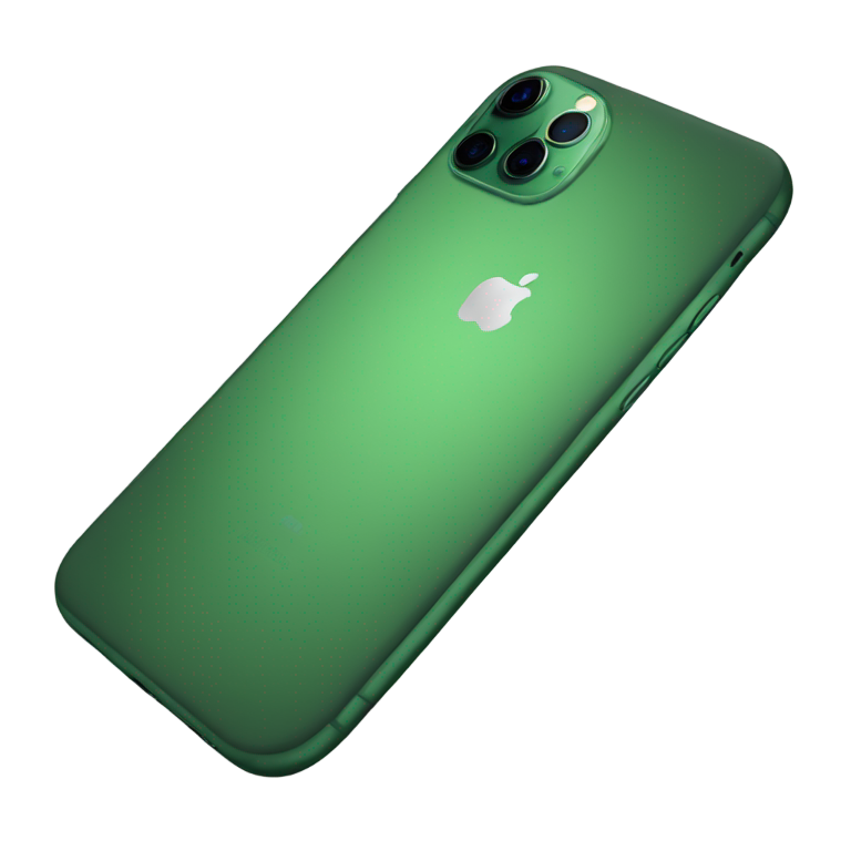 genmoji: A green iphone 16 pro