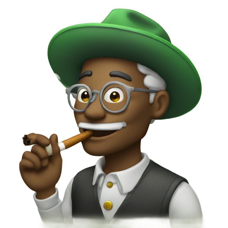 genmoji: pipe smoking weed