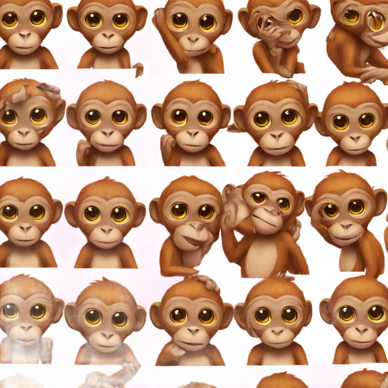 genmoji: monkey with a bikini on