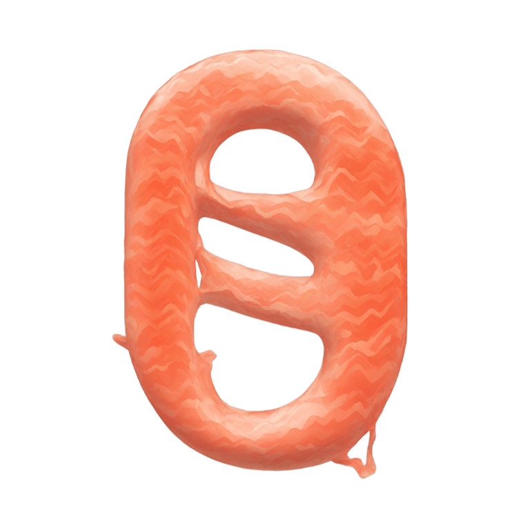 genmoji：Letter s made out of salmon paint