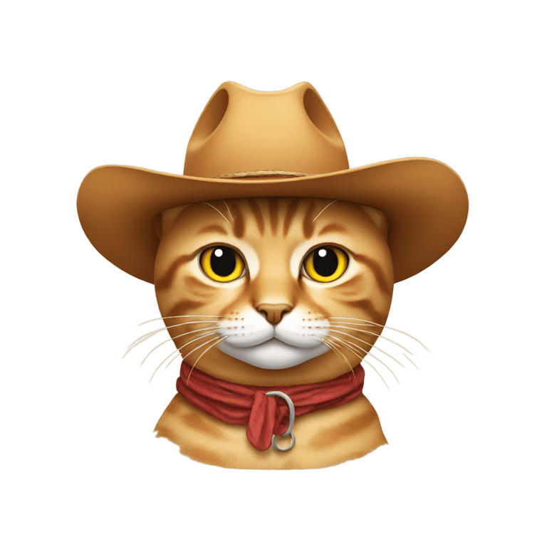 genmoji：牛仔帽的猫
