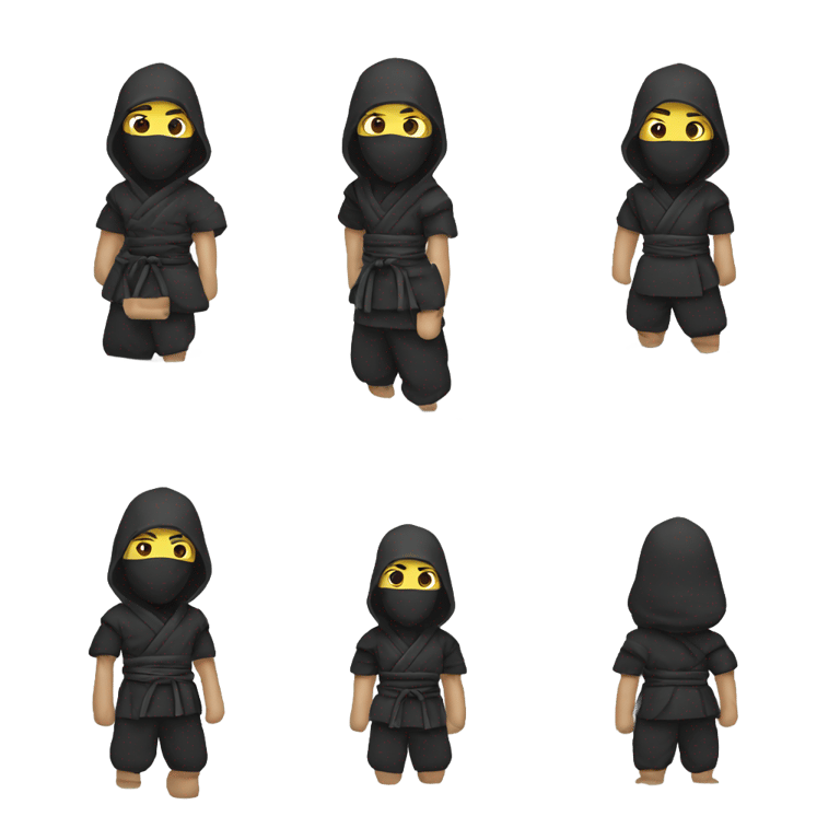 genmoji：忍者肩膀耸肩