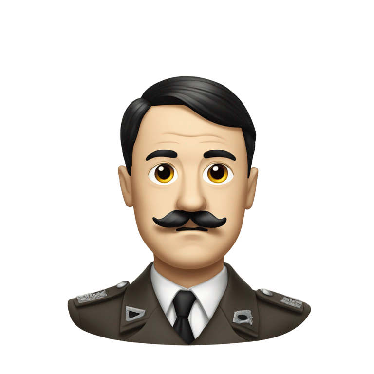 genmoji: adolf hitler with his signature mustache