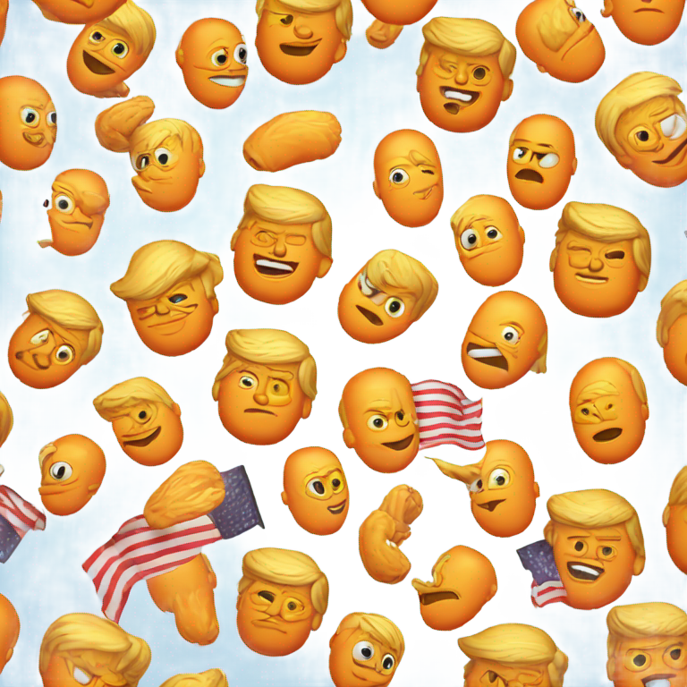 genmoji：特朗普皮肤橙色，穿着美国图案比基尼