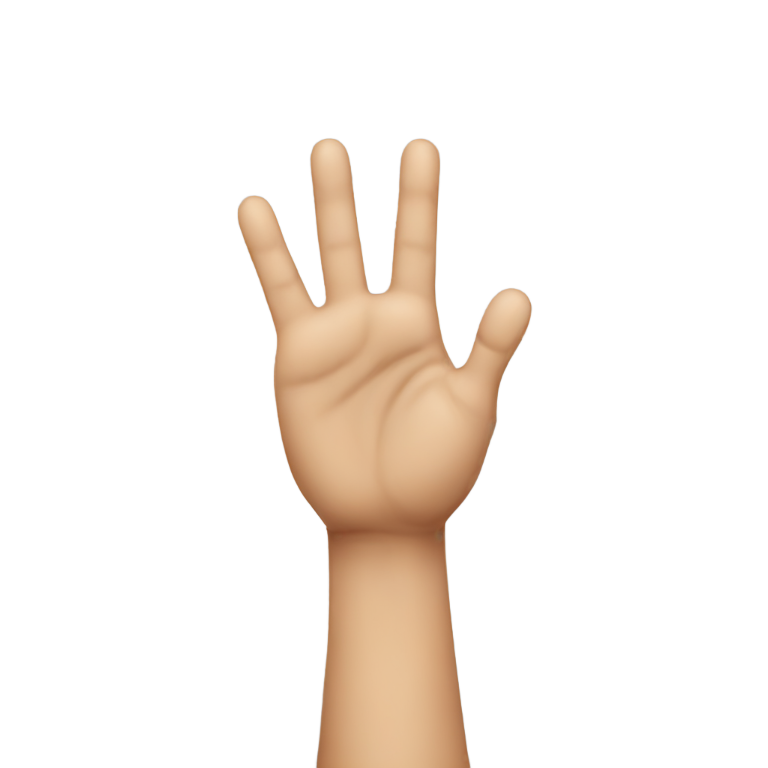genmoji: A hand making a gesture similar to a self inflicted intimate touch