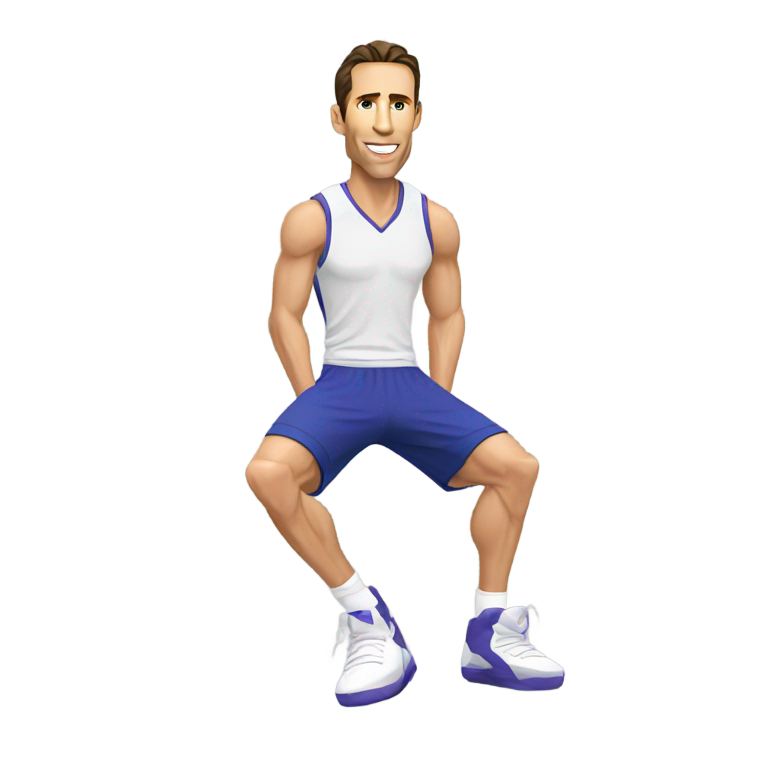 genmoji：史蒂夫·纳什穿短裤坐着