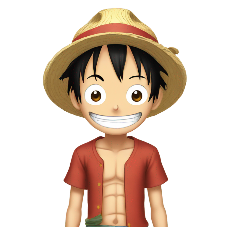 genmoji : Monkey D. Luffy