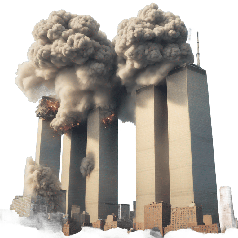 genmoji : Twin towers exploding