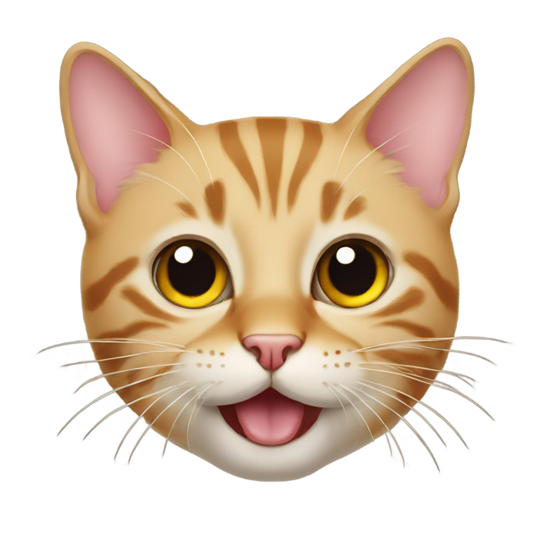 絵文字：舌を出している猫