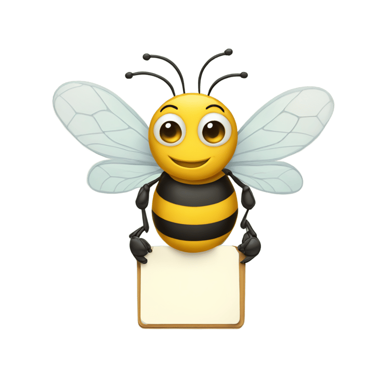 絵文字：Bee with clipboard