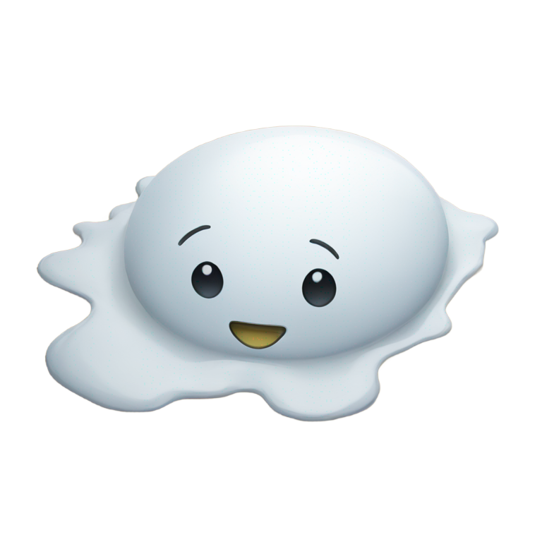 genmoji：White sticky liquid on the floor