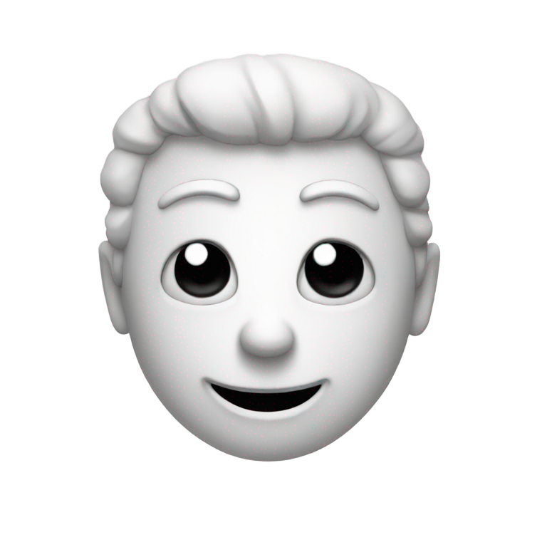 genmoji：阴森的笑容，白脸