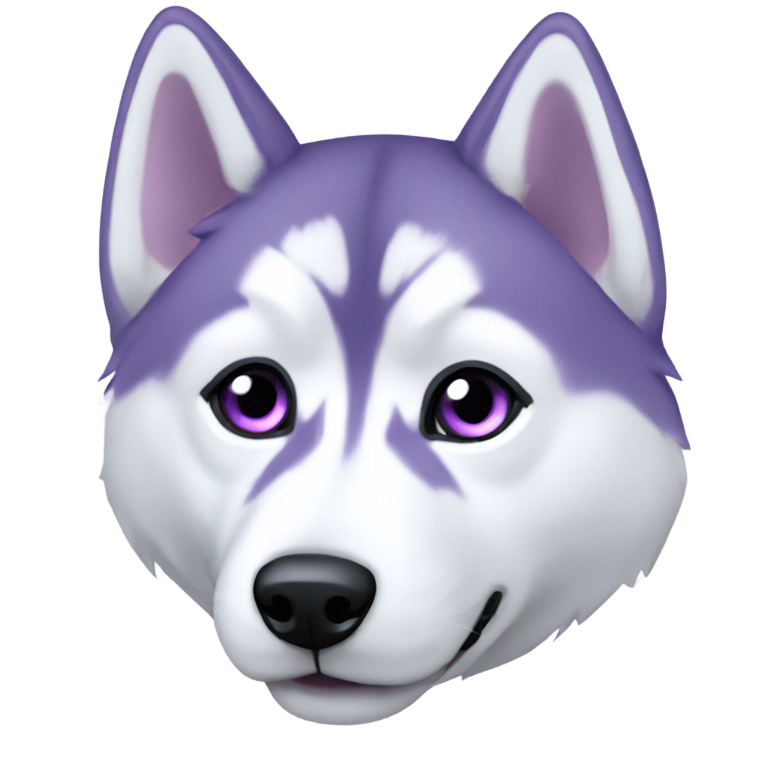 genmoji：浅紫色哈士奇水晶